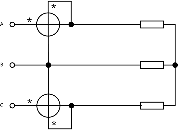 二瓦計(jì)法接線(xiàn)圖