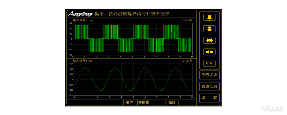 頻器輸出線(xiàn)電壓波形圖