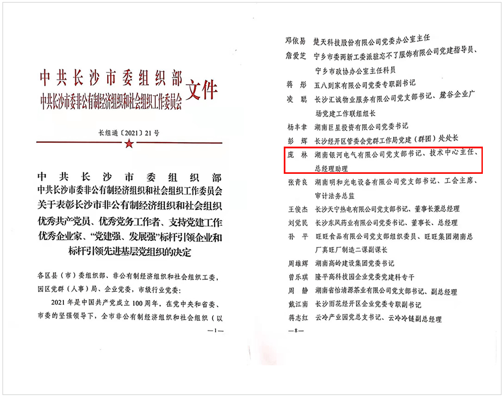龐林同志榮獲長(zhǎng)沙市委組織部 “優(yōu)秀黨務(wù)工作者”稱(chēng)號(hào)